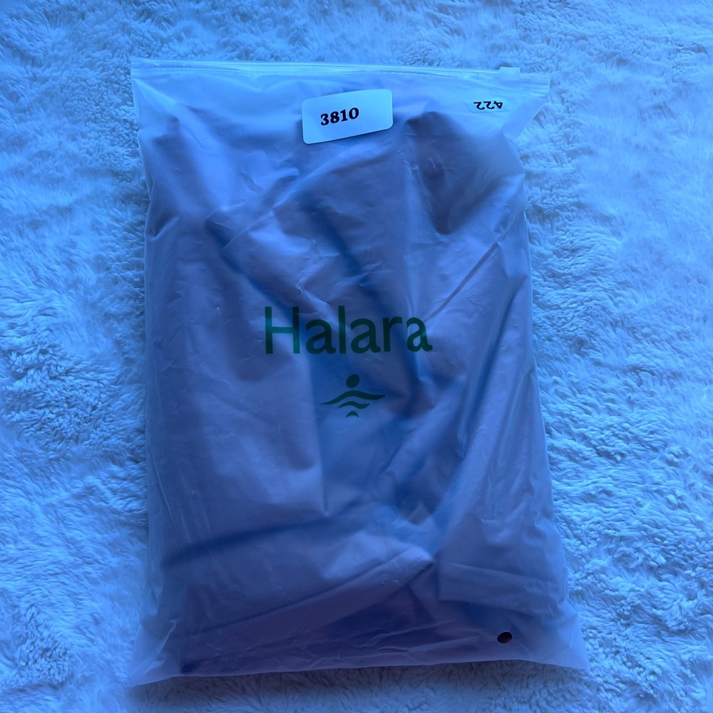Halara Women Mauve Taupe High Waisted Wide Leg Trousers Pockets Size Large NWT - Picture 13 of 13